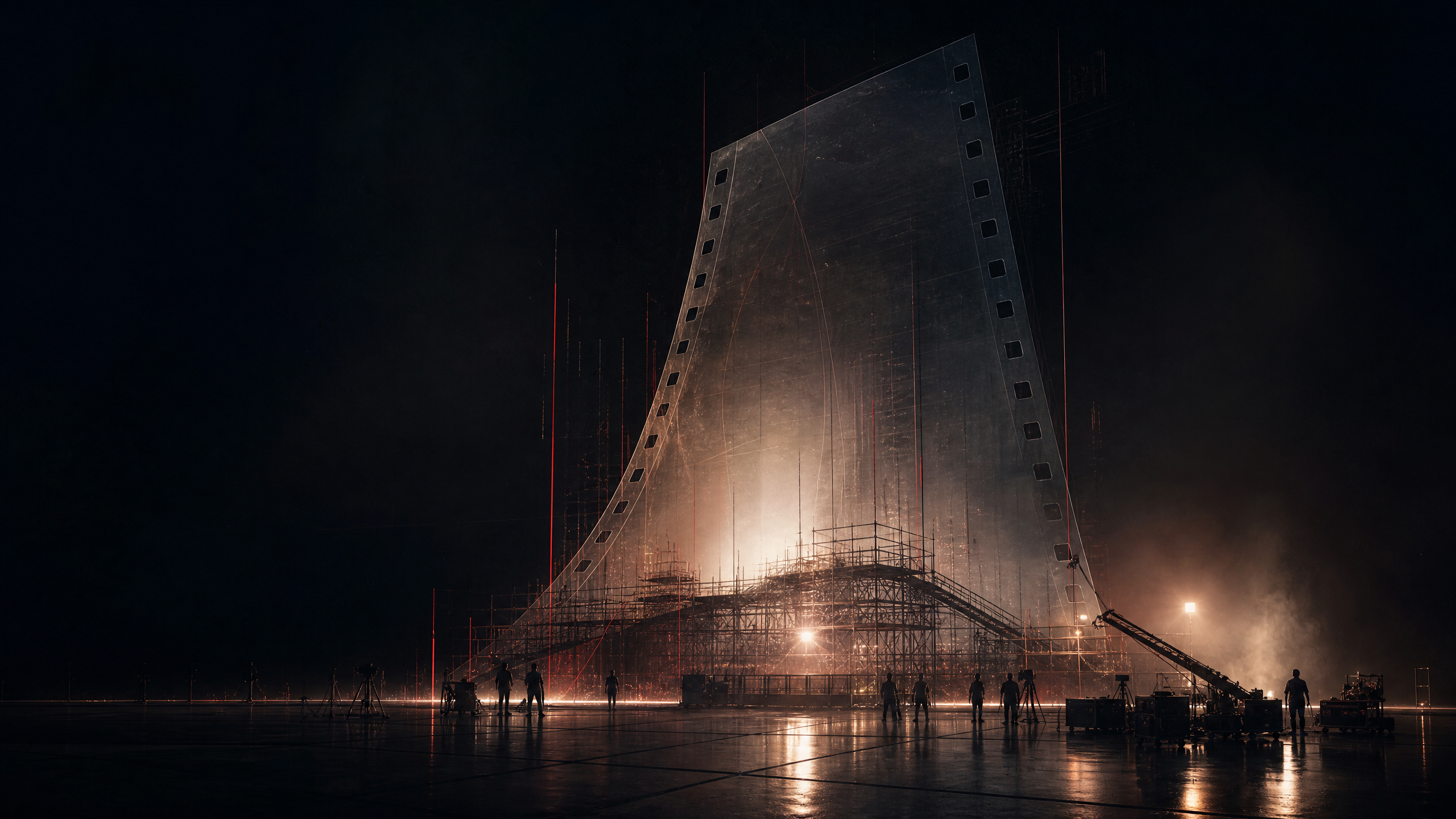 Abstract CGI world under construction